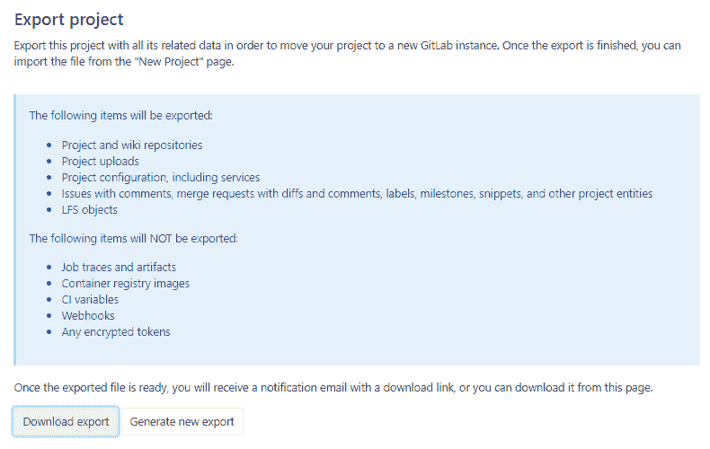Download export