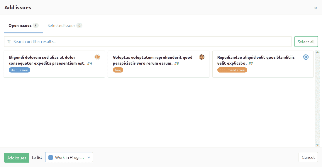 Bulk adding issues to lists