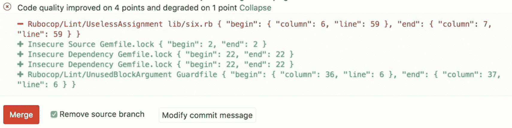 Code Quality Widget