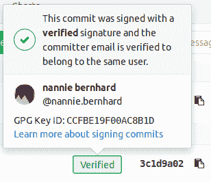 Signed commit with verified signature