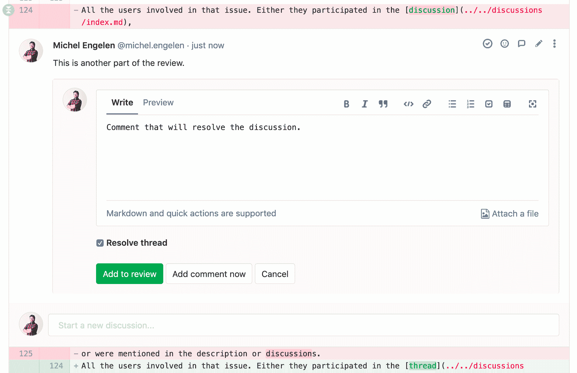 Resolve checkbox