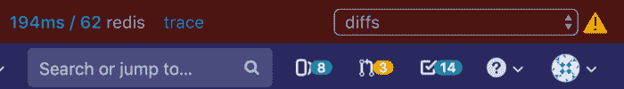 Request selector showing two requests with warnings