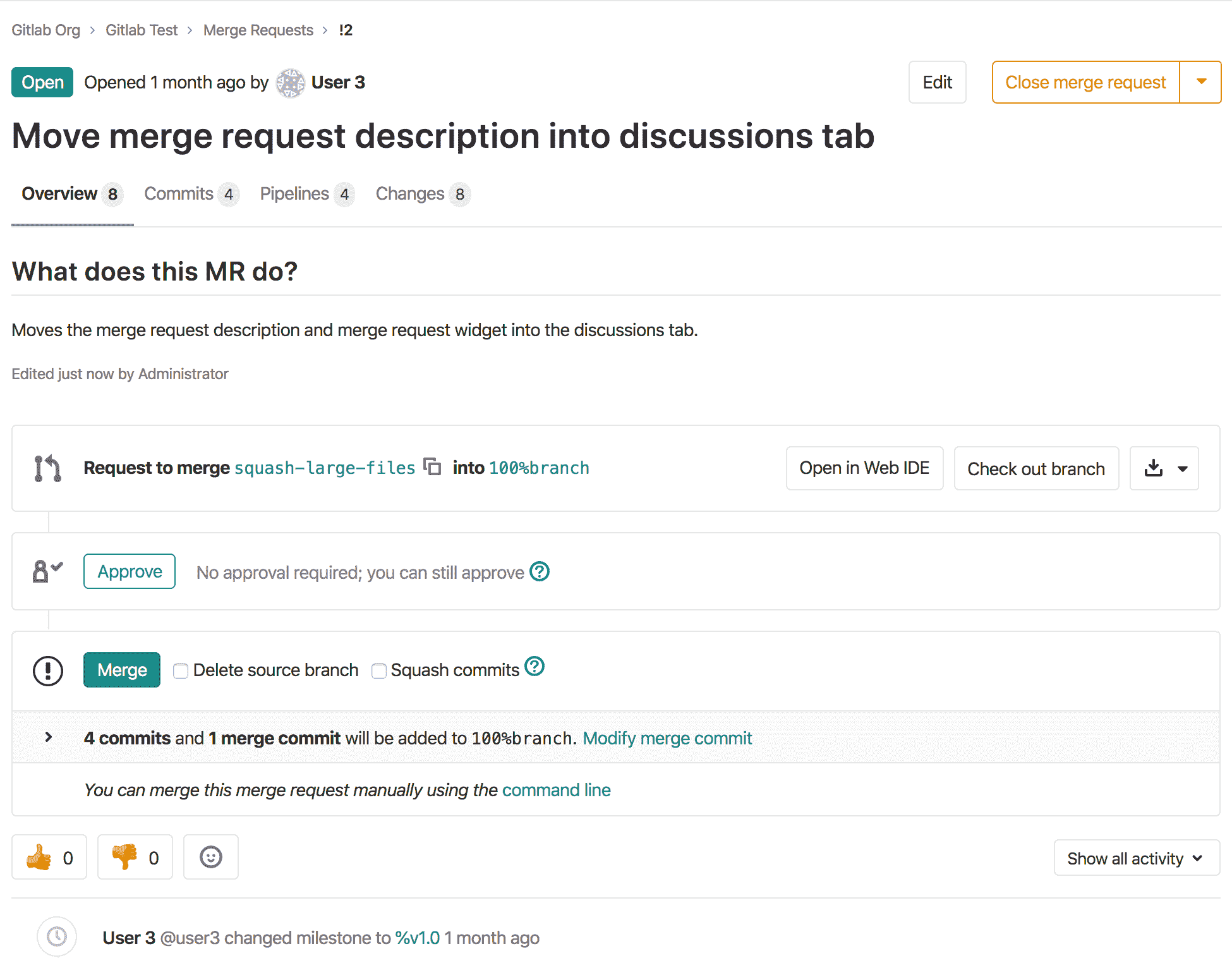 Merge request tab positions