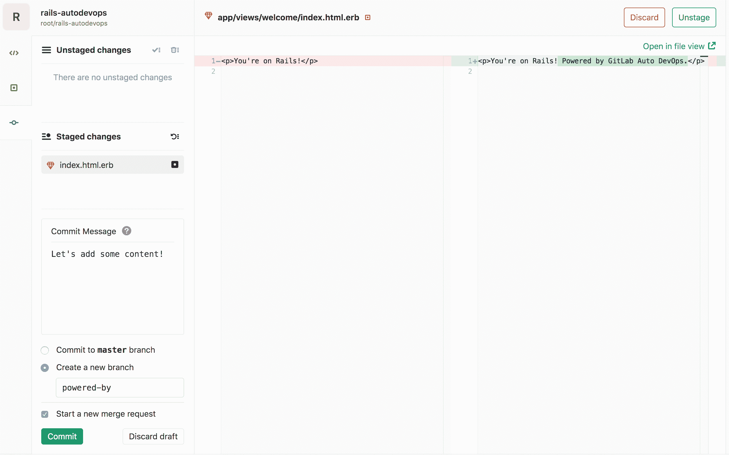 Web IDE commit