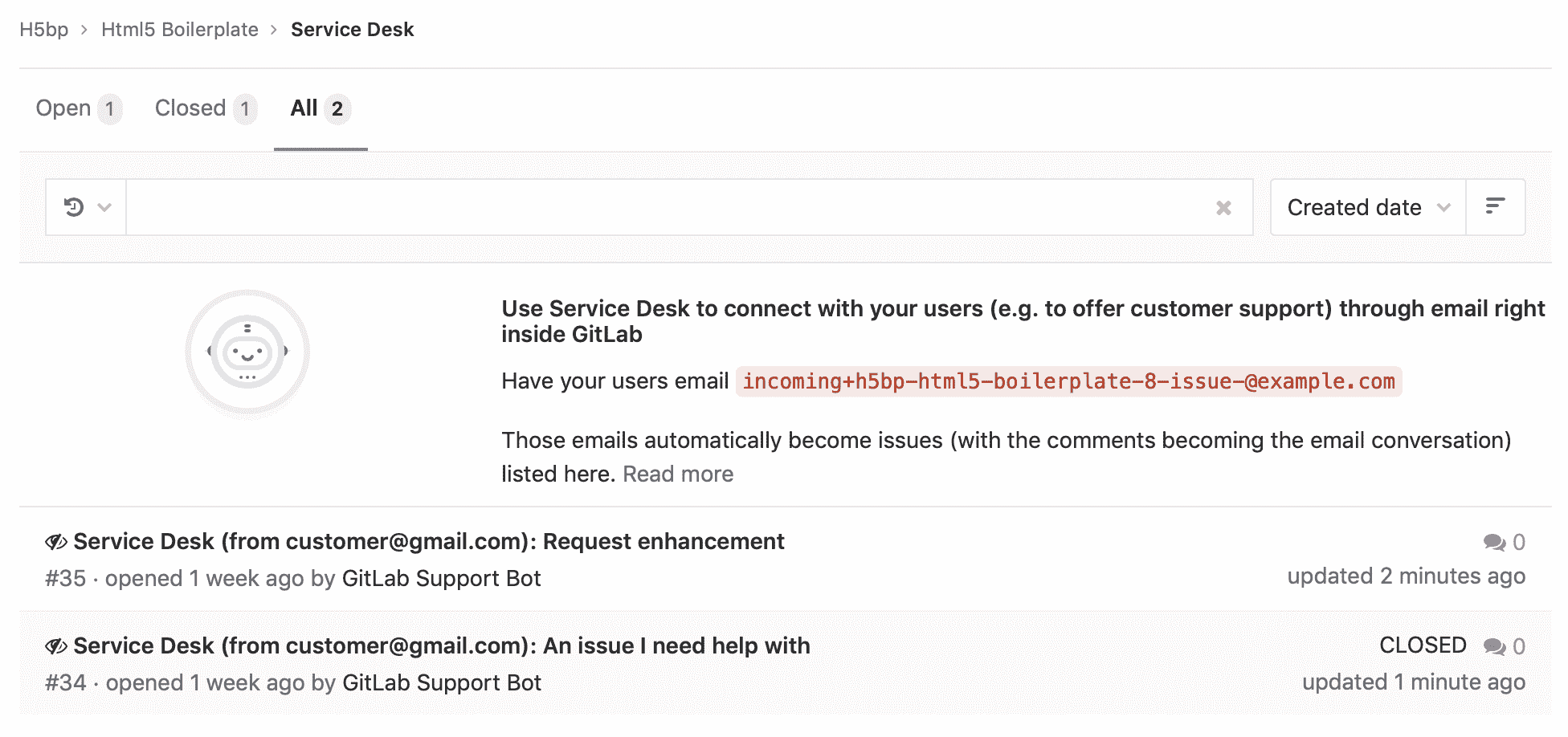 Service Desk Issue tracker