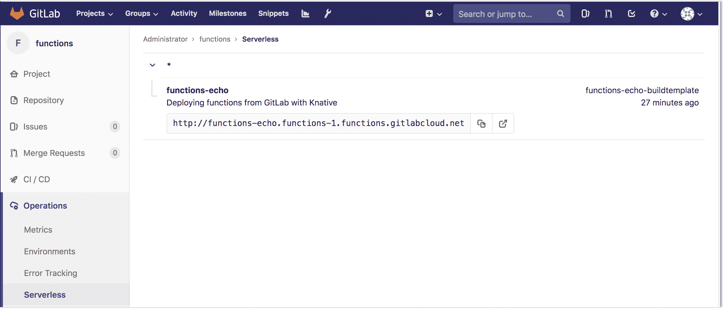 serverless page